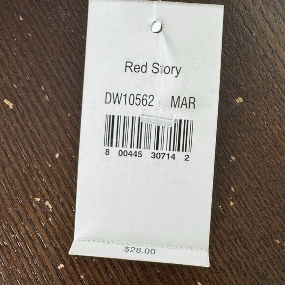 Cejon Large Red & White Scarf 77”x37” Rectangular Burgundy Shawl Polyester Wrap - Picture 7 of 7